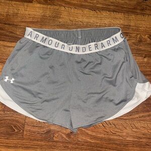 LG Gray and White Womens Play Up shorts